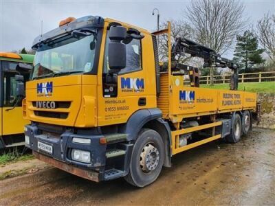 2012 Iveco Stralis 260 6x2 Rear Lift Crane Dropside Flat - 31