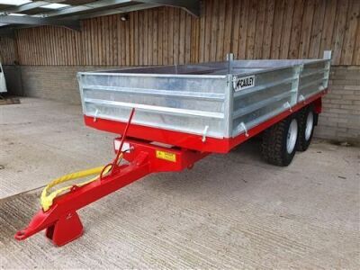 Unused 2021 McCauley A2DS10 12ton Drawbar Dropside Tipping Trailer - 13