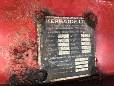 1990 Kerbaide SF800 Triaxle Fork Lift Trailer  - 7