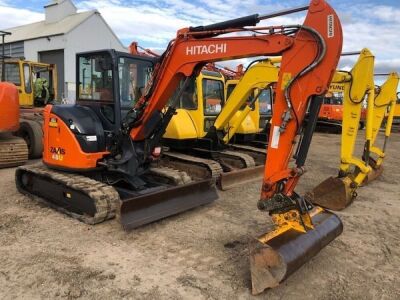 2015 Hitachi ZX48U-5ACLR Mini Digger 