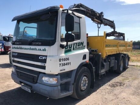 2008 DAF CF75 310 Dropside 6x2 Rear Lift Grabloader