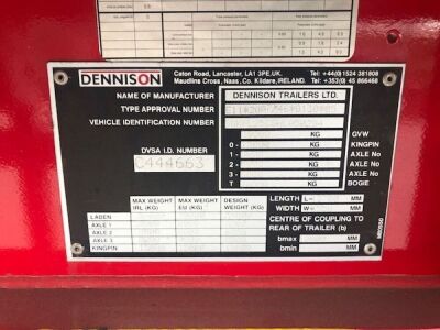 2017 Dennison Tri-alxe Curtainside Trailer - 18