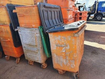 3x Metal Commercial Wheelie Bins