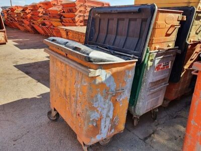 3x Metal Commercial Wheelie Bins - 2