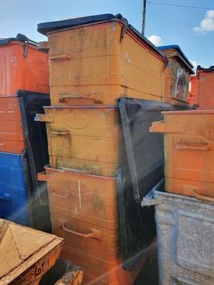 3x Metal Commercial Wheelie Bins