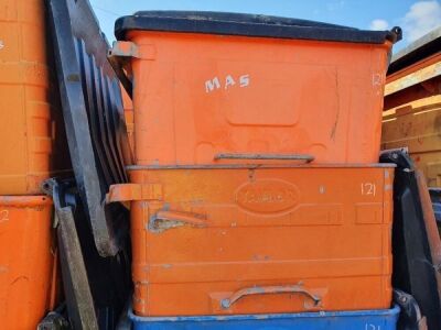 3x Metal Commercial Wheelie Bins - 3