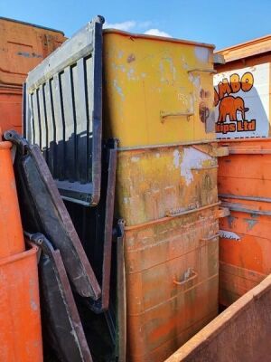 3x Metal Commercial Wheelie Bins