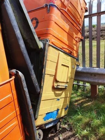 3x Metal Commercial Wheelie Bins