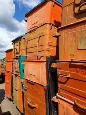 4x Metal Commercial Wheelie Bins