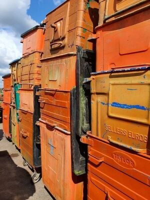 4x Metal Commercial Wheelie Bins