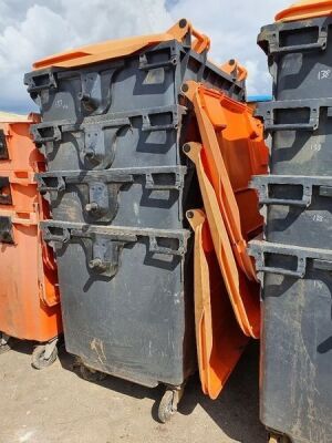 4x Plastic Commercial Wheelie Bins