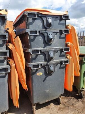 4x Plastic Commercial Wheelie Bins