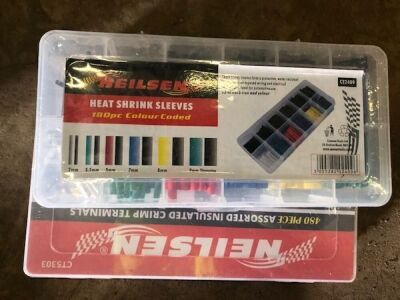 480pc Assorted Terminals & Heat Shrink Sleeves