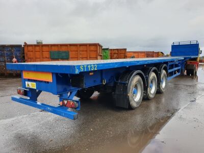 1999 Weightlifter 13.6 -21m Extendable / Steer Triaxle Flat Trailer 