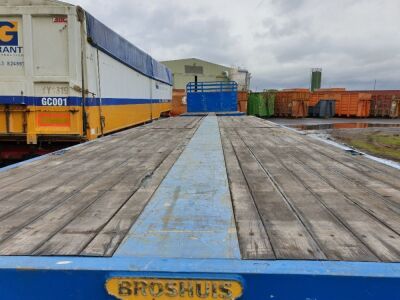 1999 Broshuis 13.6 - 21m Extendable / Steer Triaxle Flat Trailer - 12