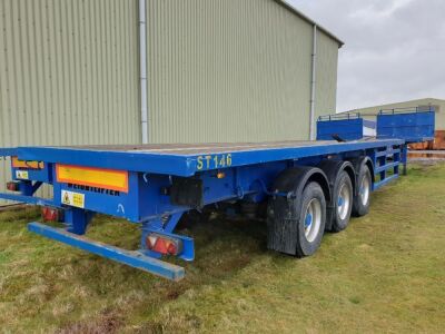 1999 Weightlifter 13.6 -19m Extendable / Steer Triaxle Flat Trailer  - 3