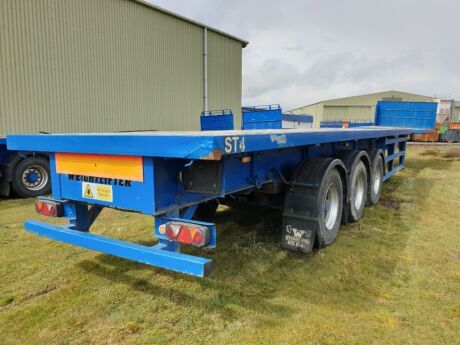 1999 Weightlifter 13.6 -19m Extendable / Steer Triaxle Flat Trailer 