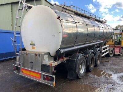 2001 Rothdean Triaxle Insulated Stainless Steel Tanker Trailer