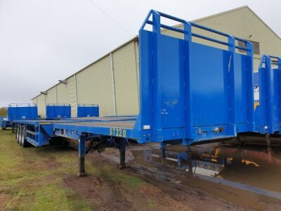 2000 Montracon 13.6 - 21m Extendable / Steer Triaxle Flat Trailer 