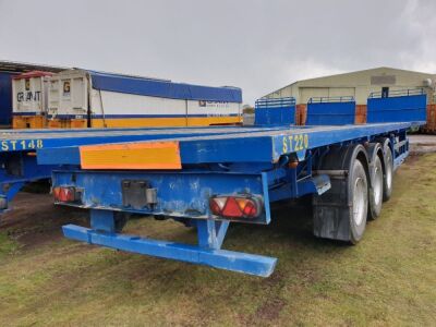 2000 Montracon 13.6 - 21m Extendable / Steer Triaxle Flat Trailer  - 3