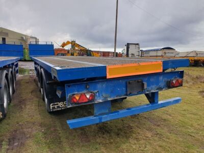 2000 Montracon 13.6 - 21m Extendable / Steer Triaxle Flat Trailer  - 4