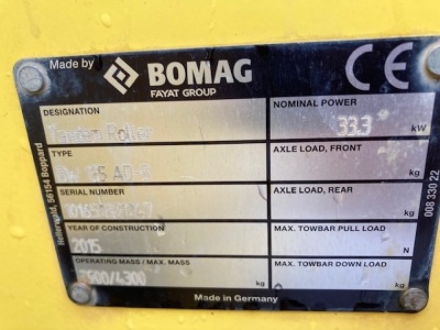2015 Bomag BW135AD-5 Roller - 6