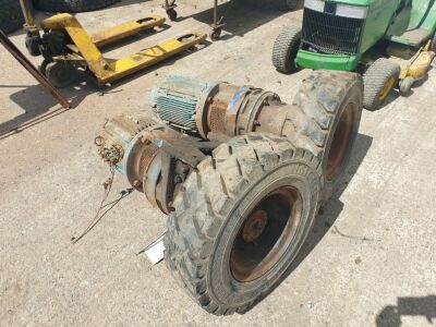 2x Trommel Wheels and Drive Motors 