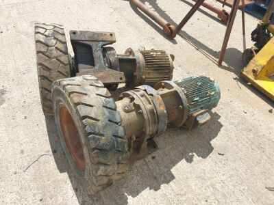 2x Trommel Wheels and Drive Motors  - 2