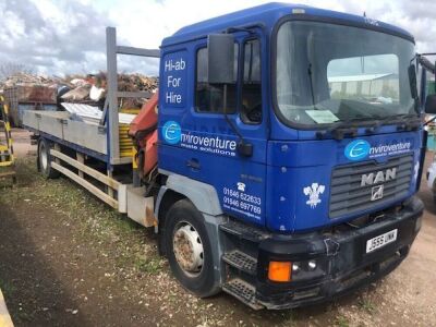 2001 Man ME 280B 4x2 Crane Dropside Flat  - 2