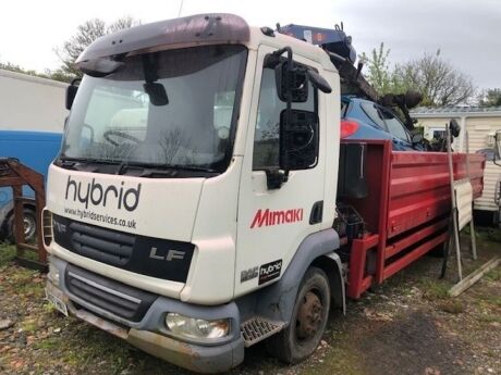 2007 DAF LF45 160 4x2 Crane Dropside  Flat 