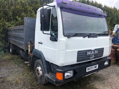 2005 Man 8 155 4x2 Crane Dropside Flat