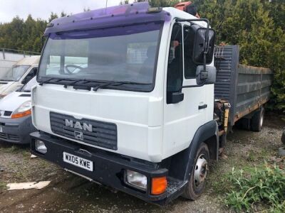 2005 Man 8 155 4x2 Crane Dropside Flat - 2