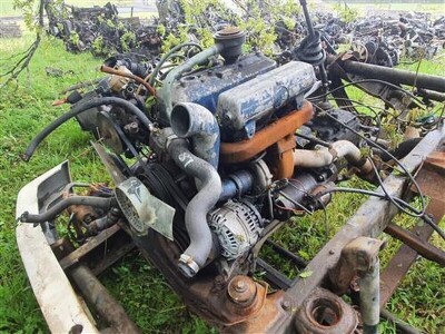 Mercedes 4 Cylinder Diesel Engine & Gearbox
c/w Part Chassis Section, Steer & Drive Axles - 2