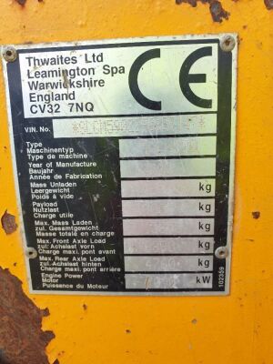 2009 Thwaites 9 Tonne Straight Tip Dumper - 5