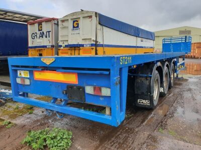 1999 Broshuis 13.6 - 21m Extendable / Steer Triaxle Flat Trailer