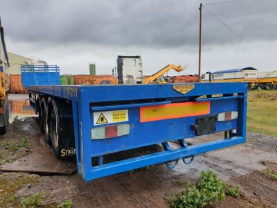 1999 Broshuis 13.6 - 21m Extendable / Steer Triaxle Flat Trailer - 2