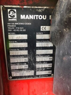 1993 Manitou BT420 Buggiscopic Telehandler - 6