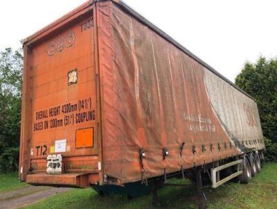 1993 Crane Fruehauf Triaxle Curtainside Trailer