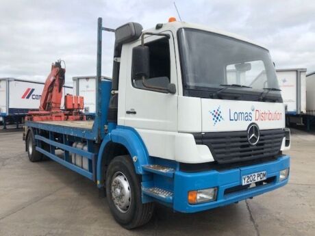 2001 Mercedes 1823 4x2 Rigid Crane Flat