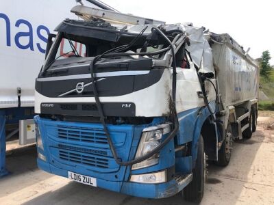 Accident Damaged 2016 Volvo FM460 8x4 Weightlifter Alloy Body Tipper