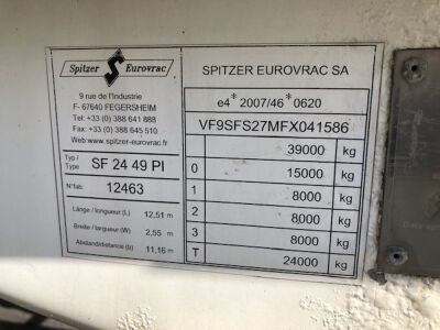 2014 Spitzer Triaxle 49m³ 3 Pot Powder Tanker - 4