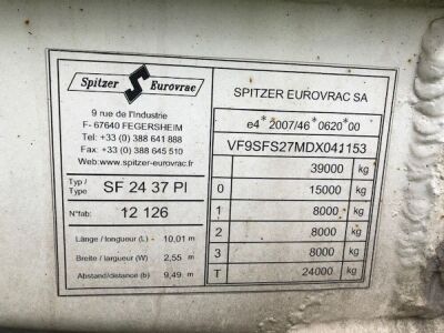 2013 Spitzer Triaxle 37m³ 2 Pot Tanker Trailer - 7