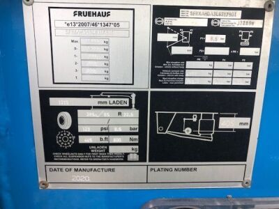 2020 Fruehauf 45yrd³ Triaxle Alloy Tipping Trailer - 4