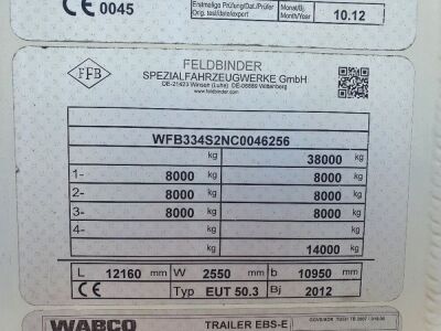 2012 Feldbinder Triaxle 50m³ 3 Pot Powder Tanker - 24