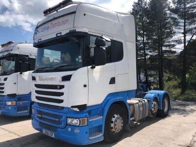 2016 Scania R580 V8 6x2 Mini Mid Lift Tractor Unit