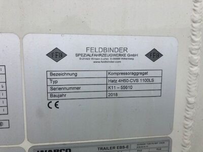 2018 Feldbinder Triaxle 40m³ 2 Pot Powder Tanker - 7