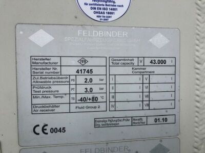 2010 Feldbinder Triaxle 43m³ 3 Pot Powder Tanker - 6