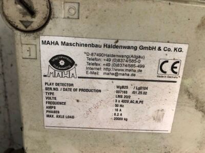 2001 MAHA LMS 20/2 Play Detectors - 4