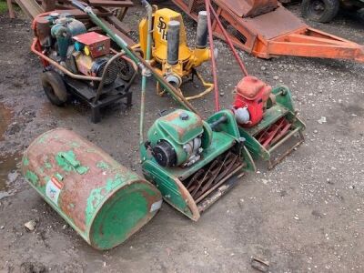 2 x Ransomes Cylinder Mowers and Collector Box