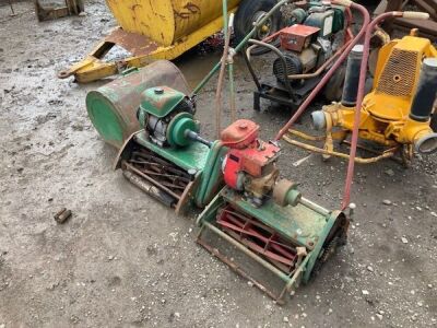 2 x Ransomes Cylinder Mowers and Collector Box - 2